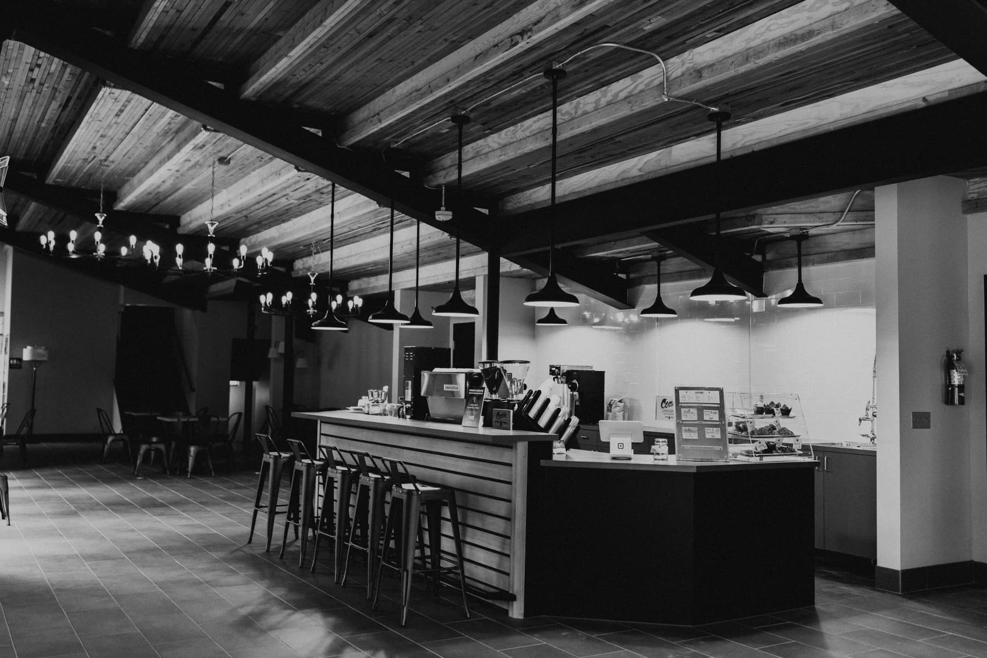 Coffee Bar Grayscale
