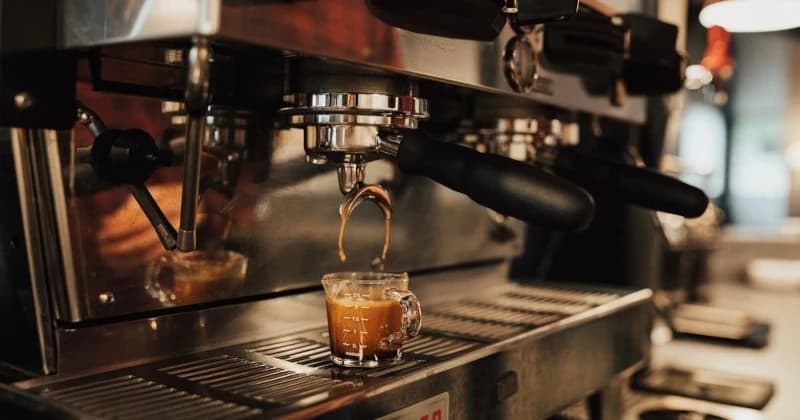 Pouring shot of espresso